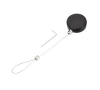 sourcing map 1.8 ft Retractable Cable Lock with Latch Remote Control Security Lock with Adjustable Cord Tether Anti Theft for Laptop, TV, 200g, Black