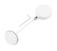 sourcing map 1.8 ft Retractable Cable Lock with Round Patch Remote Control Security Lock with Adjustable Cord Tether Anti Theft for Laptop, TV, 200g, White