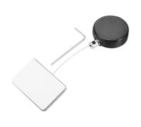 sourcing map 1.8 ft Retractable Cable Lock with Square Patch Remote Control Security Lock with Adjustable Cord Tether Anti Theft for Laptop, TV, 200g, Black