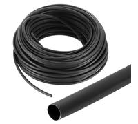 sourcing map 1/8 Inch Heat Shrink Tubing Waterproof, 3:1 Dual Wall Marine Adhesive Lined Industrial Heat Shrink Tube Wiring Wrap 100ft, Black