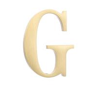 sourcing map 1.8 Inch House Letter, Brass Self-adhesive Mailbox Door Plaque, Brushed Finish Outdoor Address Sign for Office Hotel Apartments, Garden (Letter G, Gold Tone)