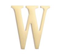 sourcing map 1.8 Inch House Letter, Brass Self-adhesive Mailbox Door Plaque, Brushed Finish Outdoor Address Sign for Office Hotel Apartments, Garden (Letter W, Gold Tone)