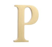 sourcing map 1.8 Inch House Letter, Brass Self-adhesive Mailbox Door Plaque, Brushed Finish Outdoor Address Sign for Office Hotel Apartments, Garden (Letter P, Gold Tone)