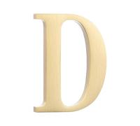 sourcing map 1.8 Inch House Letter, Brass Self-adhesive Mailbox Door Plaque, Brushed Finish Outdoor Address Sign for Office Hotel Apartments, Garden (Letter D, Gold Tone)