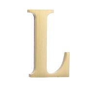 sourcing map 1.8 Inch House Letter, Brass Self-adhesive Mailbox Door Plaque, Brushed Finish Outdoor Address Sign for Office Hotel Apartments, Garden (Letter L, Gold Tone)