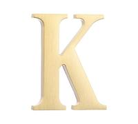 sourcing map 1.8 Inch House Letter, Brass Self-adhesive Mailbox Door Plaque, Brushed Finish Outdoor Address Sign for Office Hotel Apartments, Garden (Letter K, Gold Tone)