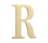 sourcing map 1.8 Inch House Letter, Brass Self-adhesive Mailbox Door Plaque, Brushed Finish Outdoor Address Sign for Office Hotel Apartments, Garden (Letter R, Gold Tone)