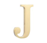 sourcing map 1.8 Inch House Letter, Brass Self-adhesive Mailbox Door Plaque, Brushed Finish Outdoor Address Sign for Office Hotel Apartments, Garden (Letter J, Gold Tone)