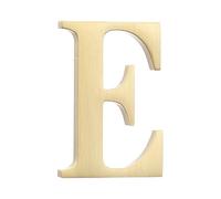 sourcing map 1.8 Inch House Letter, Brass Self-adhesive Mailbox Door Plaque, Brushed Finish Outdoor Address Sign for Office Hotel Apartments, Garden (Letter E, Gold Tone)