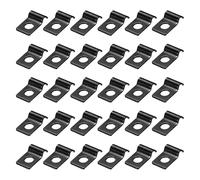 sourcing map 1/8 Inch Pipe Strap, Carbon Steel Conduit Clip 50pcs Single Hole Strap Clamp for Pipe Tube Cable Fixing (3mm, Black)
