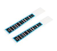 sourcing map 1/8 Violin Finger Guide Violin Fingerboard Stickers Fretboard Guide Labels Markers Black for 1/8 Violins Practice Beginners, 2 Pack
