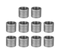 sourcing map 1 9/16"(40mm) Pipe Fitting Coupling, Cast Malleable Iron Threaded Pipe Coupling Connector for Vintage Shelf Bracket DIY Furniture Plumbing Pipe, 10Pcs