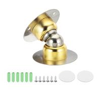 sourcing map 1.9" Magnetic Door Stoppers, Wall Floor Mounted Magnetic Door Catch Holder, Stainless Steel Door Stops for Bedroom, Bathroom, Kitchen, Office, Gold