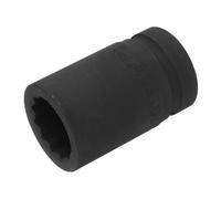 sourcing map 1" Drive 32mm 12-Point Impact Socket, CR-MO Steel 80mm Length, Standard Metric Sizes