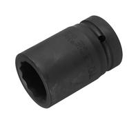 sourcing map 1" Drive 34mm 12-Point Impact Socket, CR-MO Steel 80mm Length, Standard Metric Sizes