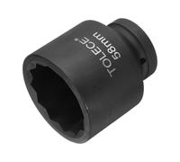sourcing map 1" Drive 58mm 12-Point Impact Socket, CR-MO Steel 80mm Length, Standard Metric Sizes