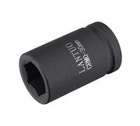 sourcing map 1" Drive by 30mm 6-Point Impact Socket, CR-MO 80mm Length, Standard Metric Sizes