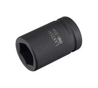 sourcing map 1" Drive by 32mm 6-Point Impact Socket, CR-MO 80mm Length, Standard Metric Sizes