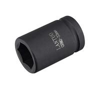 sourcing map 1" Drive by 33mm 6-Point Impact Socket, CR-MO 80mm Length, Standard Metric Sizes