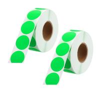 sourcing map 1 Inch Circle Dot Stickers Color Coding Labels Blank Round Label Waterproof Self-Adhesive Sticker for Envelope Document Organize Gift Box (Fluorescent Green, 2 Roll, 2000Pcs/Roll)