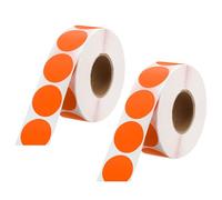sourcing map 1 Inch Circle Dot Stickers Color Coding Labels Blank Round Label Waterproof Self-Adhesive Sticker for Envelope Document Organize Gift Box (Fluorescent Orange, 2 Roll, 2000Pcs/Roll)