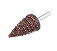 sourcing map 1 Inch Cone Shape Flap Wheels Shank Mounted Sandpaper Tapered Cartridge Roll for Deburring Sanding Polishing 80 Grits