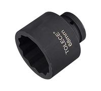 sourcing map 1-Inch Drive 68mm 12-Point Impact Socket, CR-MO Steel 95mm Length, Standard Metric Sizes