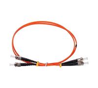 sourcing map 1 Meter 3.2Ft Fiber Patch Cable Multimode Duplex ST-ST OM1 LSZH Fiber Optical Cable Cord Fiber Optic Jumper Orange for Mechanical Equipment Connection Network Transceiver 1Pcs