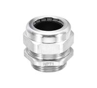 sourcing map 1" NPT Cable Glands, IP68 Waterproof Strain Relief Cord Grip Connector for 18-25mm Dia Wire, 304 Stainless Steel Wire Protectors for Cable Fixing, Wiring, Repairing