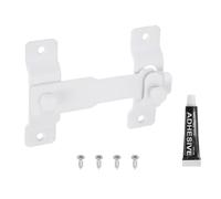 sourcing map 1-Pack Flip Latch Gate Latch, 3.3 Inch Stainless Steel Flip Door Sliding Latches Barn Door Lock for Bathroom Barn Fence Pet Cage Garage Window, Matte White