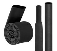 sourcing map 1 Pack of 3.3ft 0.98" Dia Fishing Rod Heat Shrink Tube, 25mm Non Slip Waterproof Shrink Handle Grip Tubing Wrap for Sport, Fitness Handle, Black Frosted