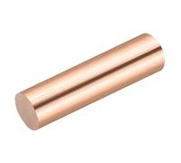 sourcing map 1 Pack Pure Copper Round Rod 25mm/0.98 Inch Diameter 100mm/4 Inch Length Solid Copper Rod Lathe Bar Stock for DIY Metal Craft Metal Working Hobbies