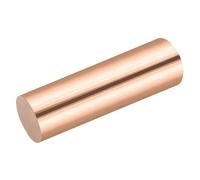 sourcing map 1 Pack Pure Copper Round Rod 32mm/1 1/4 Inch Diameter 100mm/4 Inch Length Solid Copper Rod Lathe Bar Stock for DIY Metal Craft Metal Working Hobbies
