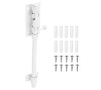 sourcing map 1-Pack Slide Bolt Latch, 10 in 304 Stainless Steel Barrel Bolt Latch Heavy Duty Door Latches Lock 14mm Dia Bar with Padlock Hole for Barn Wooden Fence Shed Door Garage [White]