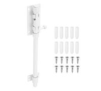 sourcing map 1-Pack Slide Bolt Latch, 12 in 304 Stainless Steel Barrel Bolt Latch Heavy Duty Door Latches Lock 14mm Dia Bar with Padlock Hole for Barn Wooden Fence Shed Door Garage [White]