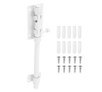 sourcing map 1-Pack Slide Bolt Latch, 6 in 304 Stainless Steel Barrel Bolt Latch Heavy Duty Door Latches Lock 14mm Dia Bar with Padlock Hole for Barn Wooden Fence Shed Door Garage [White]