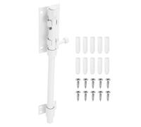 sourcing map 1-Pack Slide Bolt Latch, 8 in 304 Stainless Steel Barrel Bolt Latch Heavy Duty Door Latches Lock 14mm Dia Bar with Padlock Hole for Barn Wooden Fence Shed Door Garage [White]