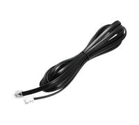 sourcing map 1 Pack Telephone Cord, 9.8ft Phone Cable RJ12 6P6C Black | Male to Male Straight Wired Handset Cord for Home, Office