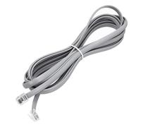 sourcing map 1 Pack Telephone Cord, 9.8ft Phone Cable RJ12 6P6C Grey | Male to Male Straight Wired Handset Cord for Home, Office