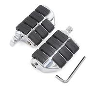 sourcing map 1 Pair 10mm Aluminum Motorcycle Footrest Footpeg Bike Silver Tone