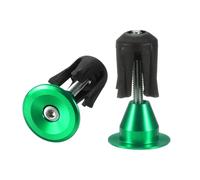 sourcing map 1 Pair Bike Handlebar End Plugs Aluminum Alloy Bar End Caps Expanding Locking Handlebar End Plugs for Most Bike MTB Road BMX Fixed Gear Bike, Green