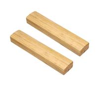sourcing map 1 Pair Calligraphy Paper Weights, 7.1" Wooden Paperweight Desk Accessory for Home Office Calligraphy Practice Drawing Writing, Gift for Writers Professionals, Khaki