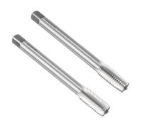 sourcing map 1 Pair Metric Hand Tap Set, M14 x 2 H2 Thread Taper + Bottom Taps, High Speed Steel (HSS) Screw Threading Tapping Tool Kit