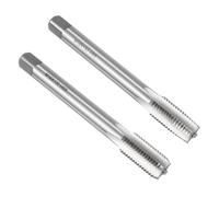 sourcing map 1 Pair Metric Hand Tap Set, M16 x 2 H2 Thread Taper + Bottom Taps, High Speed Steel (HSS) Screw Threading Tapping Tool Kit