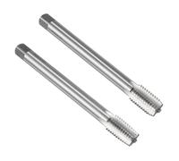 sourcing map 1 Pair Metric Hand Tap Set, M18 x 2.5 H2 Thread Taper + Bottom Taps, High Speed Steel (HSS) Screw Threading Tapping Tool Kit
