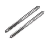 sourcing map 1 Pair Metric Hand Tap Set, M4 x 0.5 Taper/Bottom Thread Taps Alloy Tool Steel Screw Tap Kit Hand Threading Tapping Tools for Repair