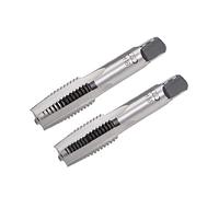sourcing map 1 Pair Metric Hand Threading Tap Set M16 Thread 2mm Pitch Taper & Plug Milling Taps Straight Flutes High Speed Steel