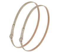 sourcing map 1 Pair Replacement Ankle Strap for Heels Detachable Shoe Straps PU Leather Shoe Bands, Flash Light Gold