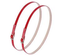 sourcing map 1 Pair Replacement Ankle Strap for Heels Detachable Shoe Straps PU Leather Shoe Bands, Frosted Red