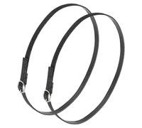 sourcing map 1 Pair Replacement Ankle Strap for Heels Detachable Shoe Straps PU Leather Shoe Bands, Flash Black